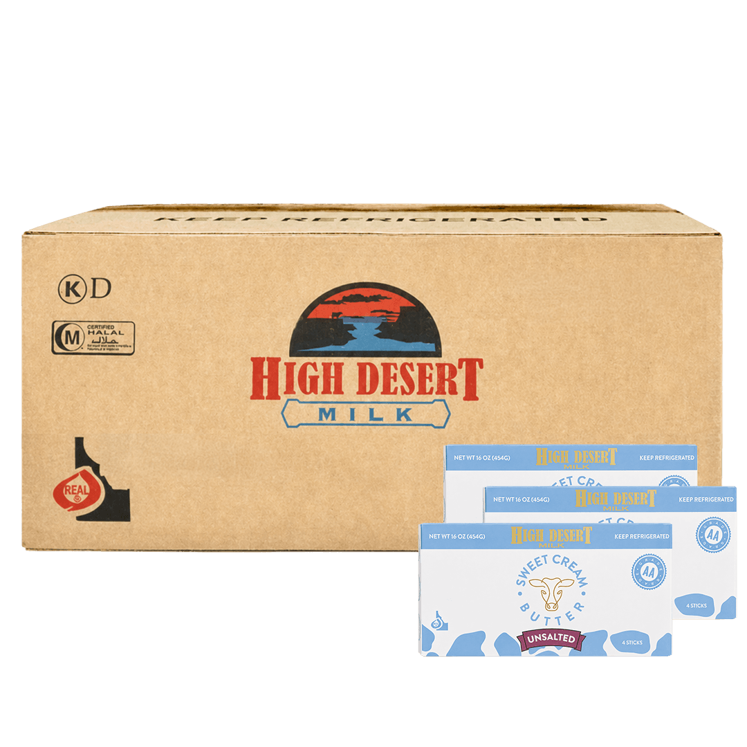High Desert Milk unsalted butter quarters case