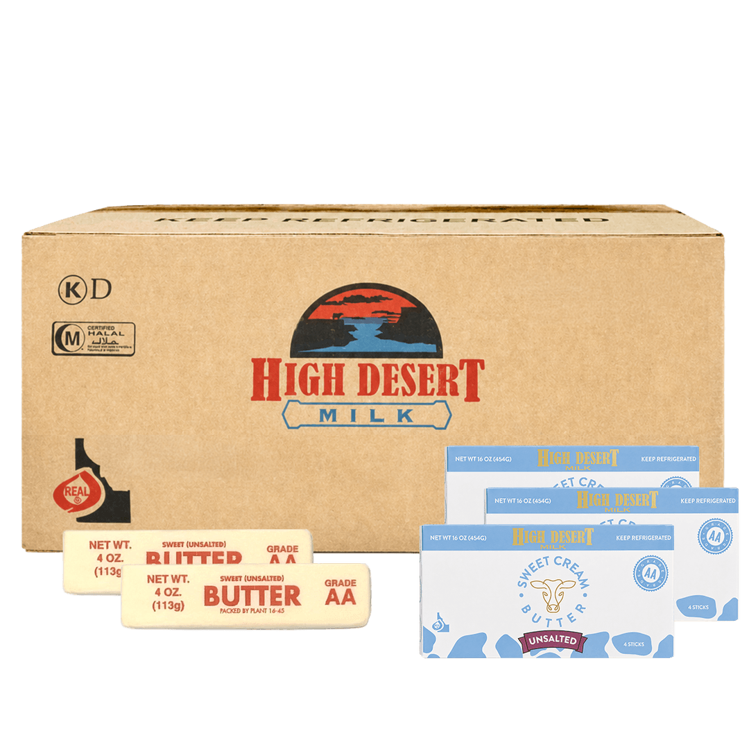 High Desert Milk unsalted butter quarters case
