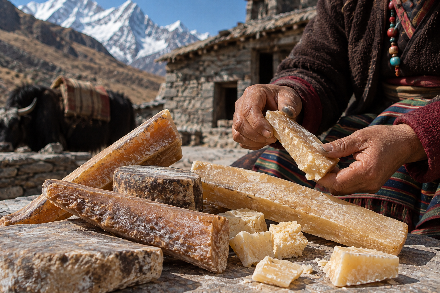 Traditional Himalayan Chhurpi Cheese